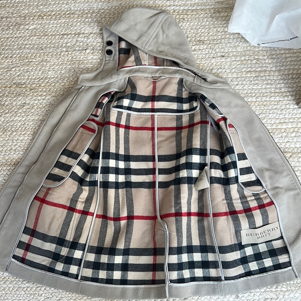 Burberry Pea Coat light tan size 6